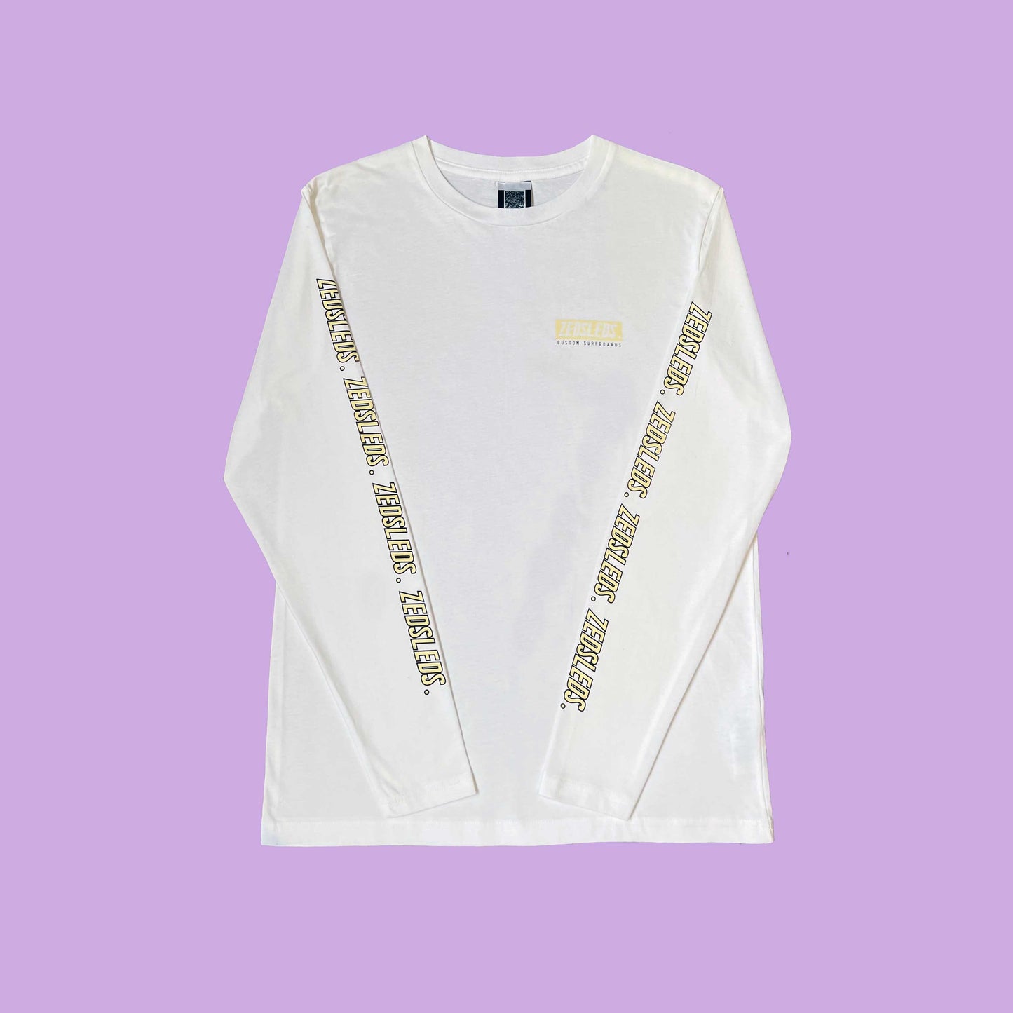 ZEDSLEDS Colour Block White/ Yellow Long Sleeve Tee